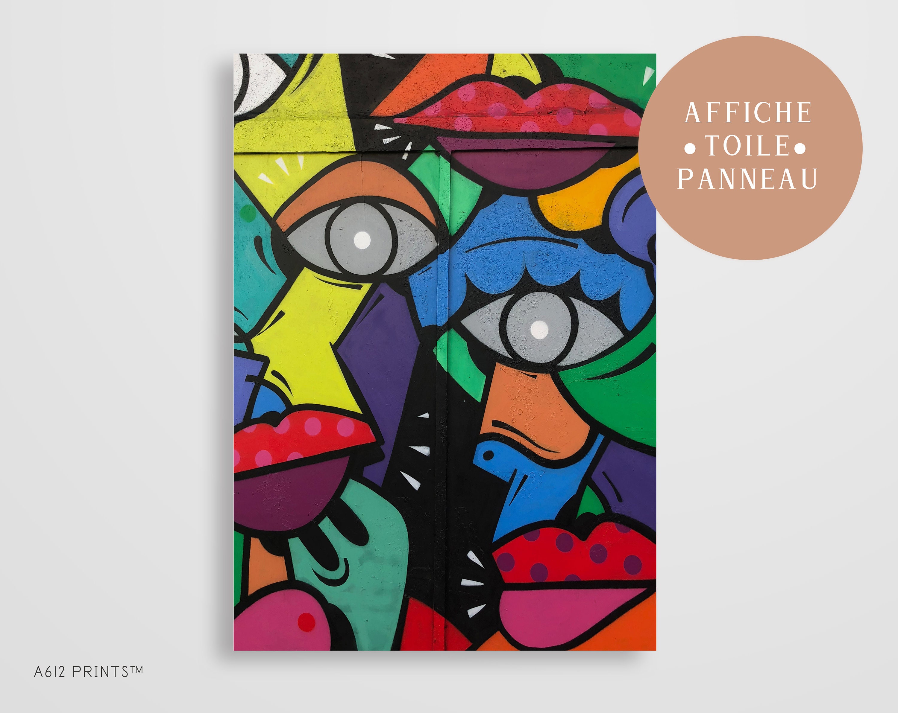 Toile d'art Mural | Tableau Affiche Poster Art Moderne Impression Décoration Murale Street Art