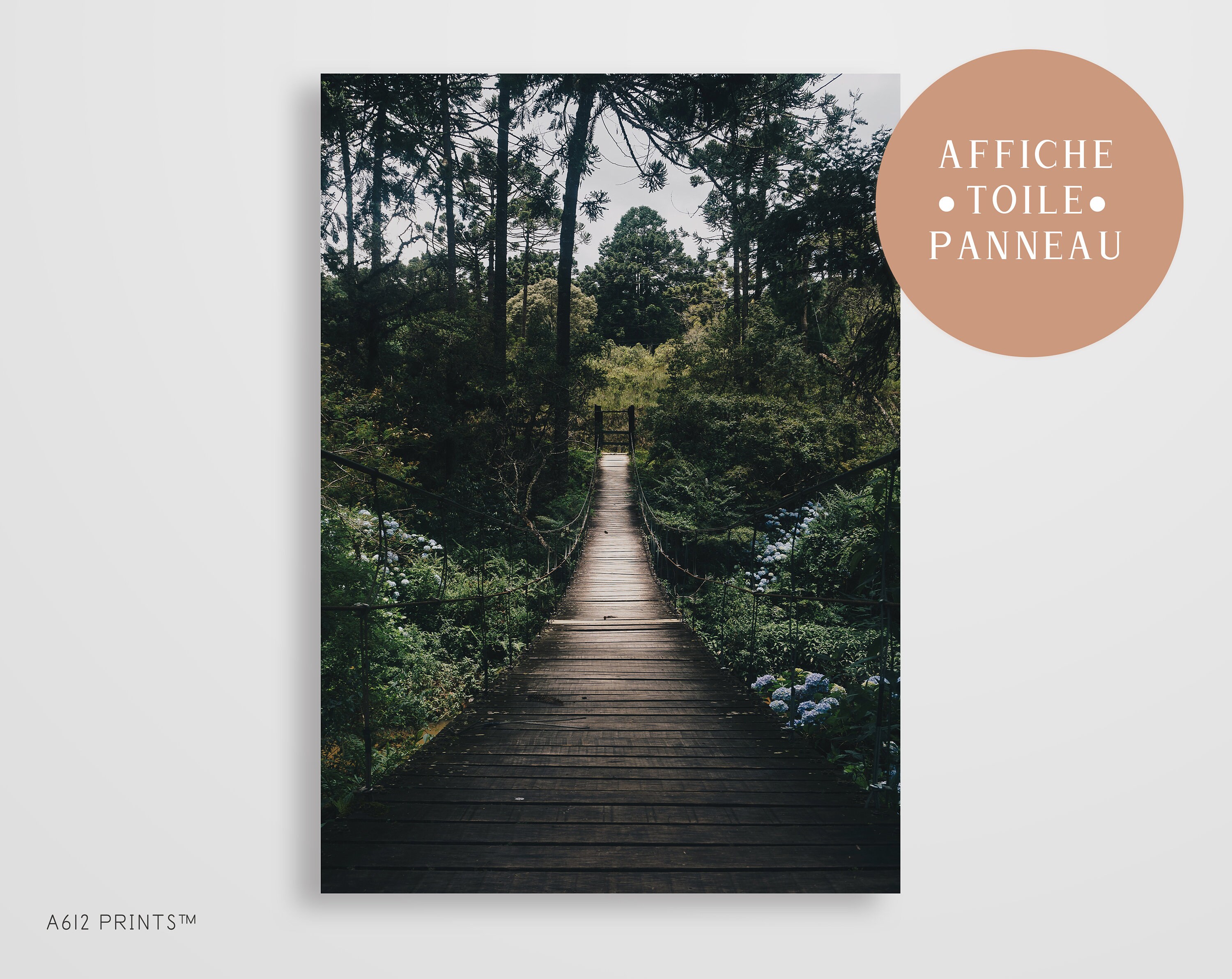 Toile d'art Mural | Tableau Affiche Poster Art Moderne Impression Décoration Murale Route de Forêt