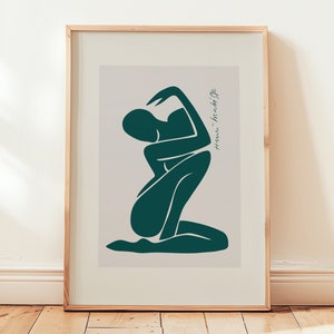 Vrouwelijk silhouet van Matisse, minimalistische wandkunstprint, wanddecoratie, ideaal cadeau voor thuis, hedendaagse kunst