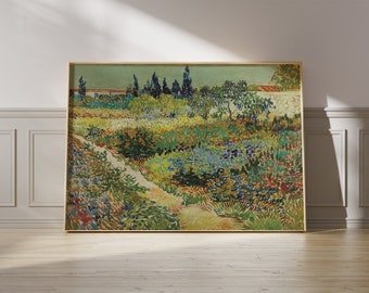 Vincent van Gogh, Jardin à Arles 1888, Impression d’art mural colorée, Idée cadeau artistique, Décoration murale unique, Artiste célèbre