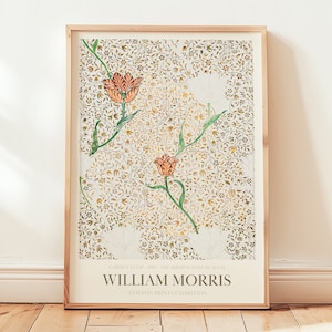 William Morris Garden Tulip 1885 Wand kunstdruck, Vintage Botanische Wanddekoration, Geschenkidee, Elegante Wohndekoration