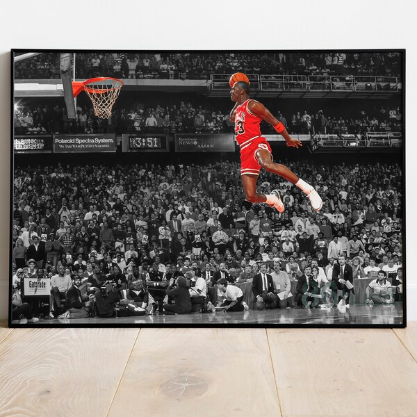 Wall Art, Home Decor, Gifts, Minimalist, Multiple Sizes, High-Quality Prints, Unframed Basketball