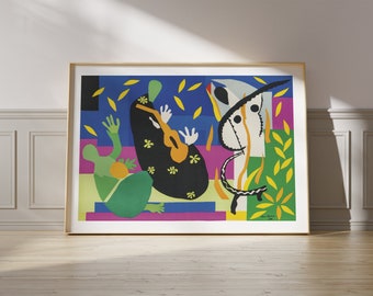 Impression d’art mural Matisse, décoration vibrante moderne, œuvre d’artiste célèbre, idée cadeau unique, art abstrait élégant