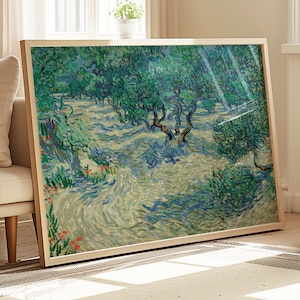 Van Gogh Olivenbäume – Grüner Natur-Kunstdruck, klassische Wanddekoration, modernes Wohngeschenk, Galerie-Leinwand
