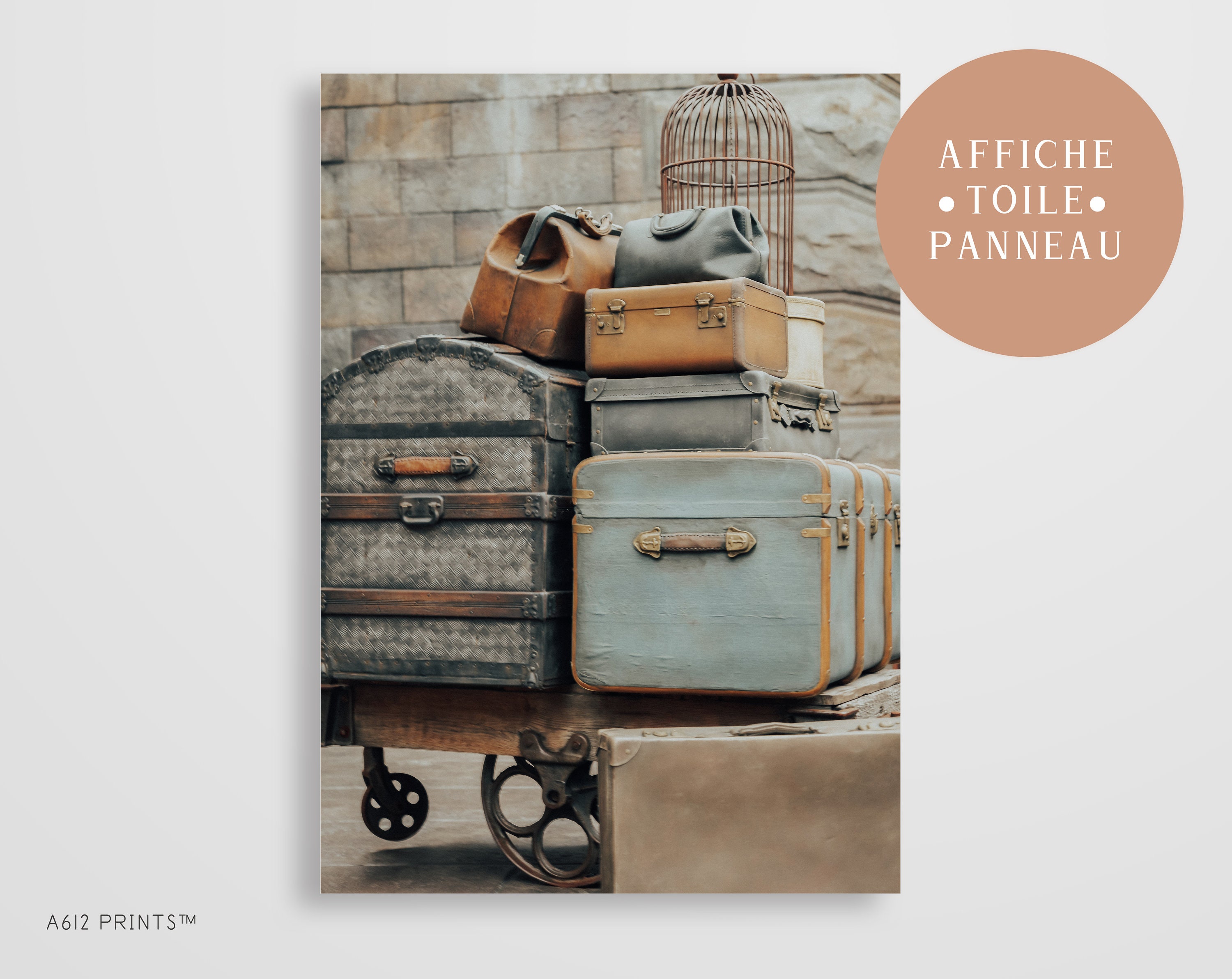 Toile d'art Mural | Tableau Affiche Poster Art Moderne Impression Décoration Murale Valise Sorcier