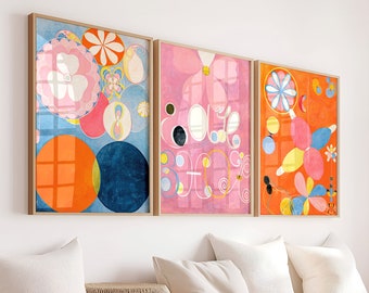 Hilma af Klint Abstract Art Set - The Ten Largest, Spiritual Gallery Wall Decor, Modern Home Prints, Swedish Artist Series, Unique Gift Idea