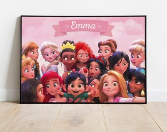 Wall Art, Home Decor, Gifts, Minimalist, Multiple Sizes, High-Quality Prints, Unframed Princesses