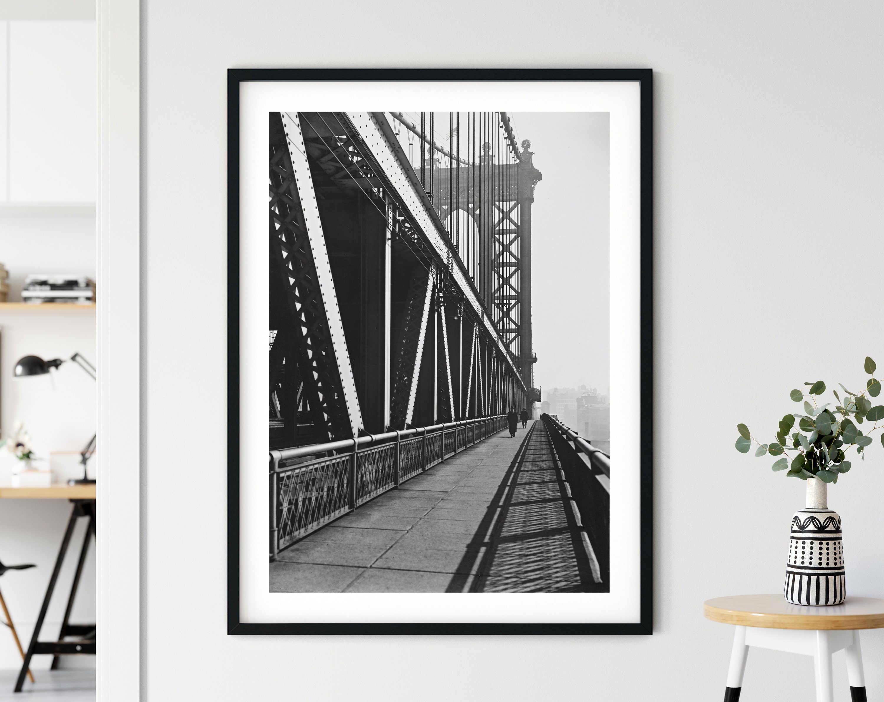 Toile d'art Mural | Tableau Affiche Poster Art Moderne Impression Décoration Murale Brooklyn Bridge 