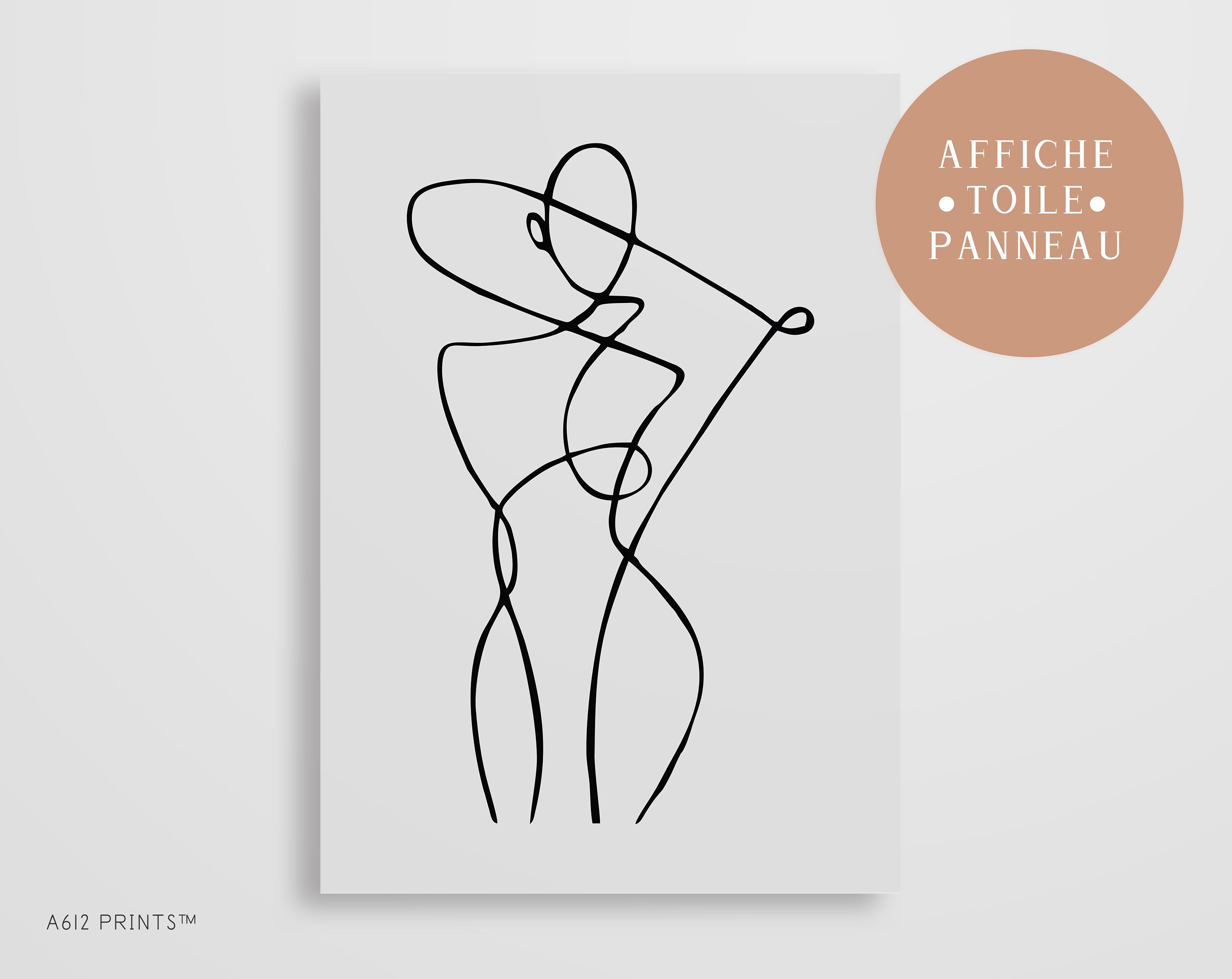 Toile d'art Mural | Tableau Affiche Poster Art Moderne Impression Décoration Murale Lignes Abstraite