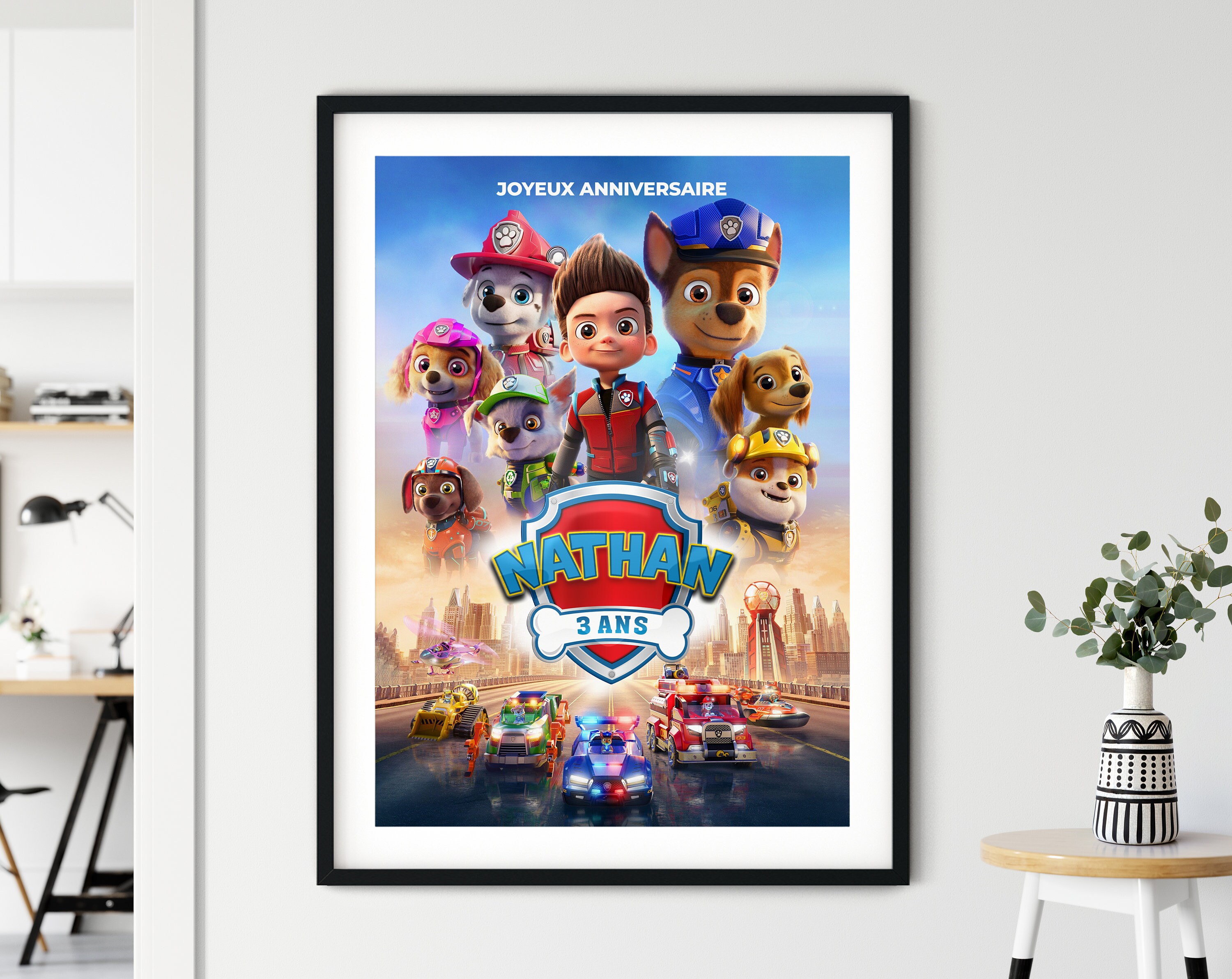 Toile d'art Mural | Tableau Affiche Poster Art Moderne Impression Décoration Murale Pat Patrouille P