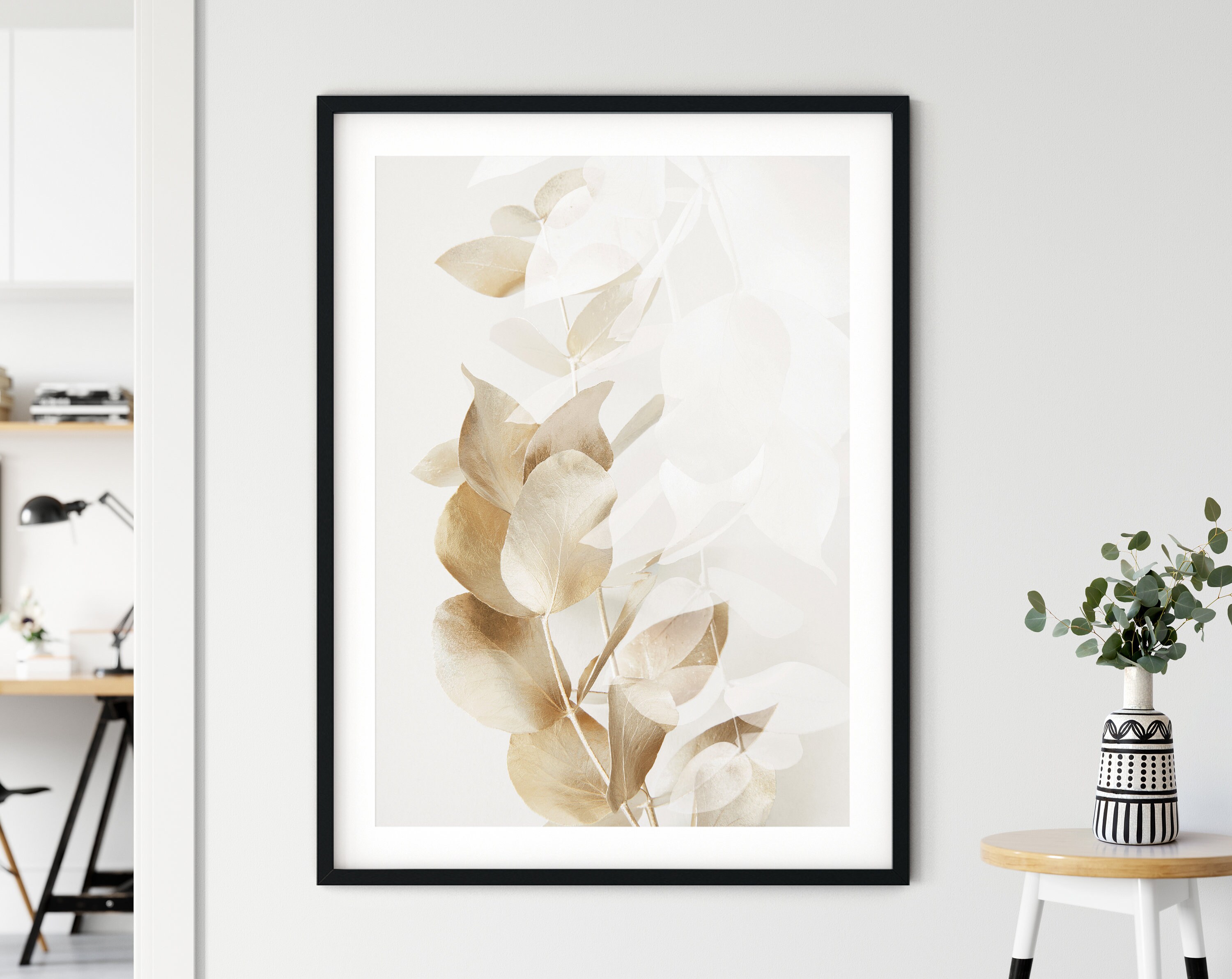 Toile d'art Mural | Tableau Affiche Poster Art Moderne Impression Décoration Murale Eucalyptus Gold