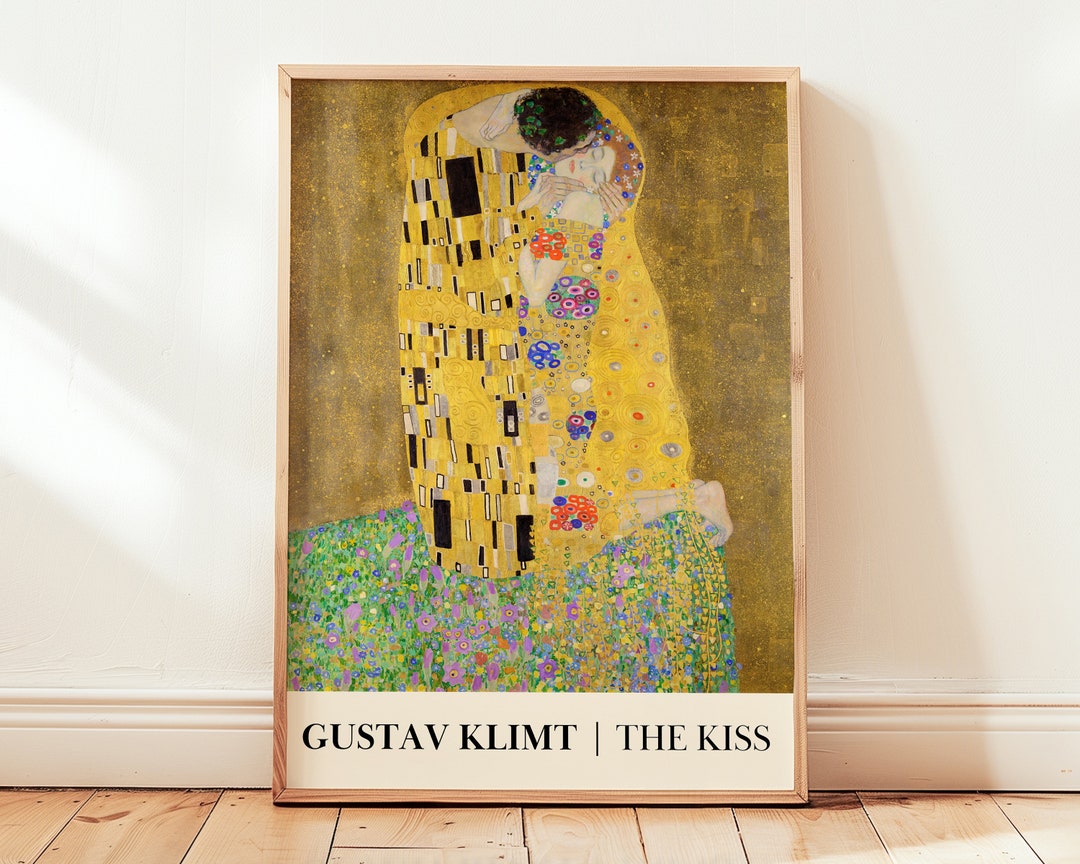 Gustav Klimt the Kiss, Gold Wall Art Print, Romantic Gift Idea, Art ...