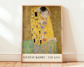 Gustav Klimt The Kiss Wall Art Prints Home Decor, Gifts, Multiple Sizes, High-Quality Prints, Unframed - 035
