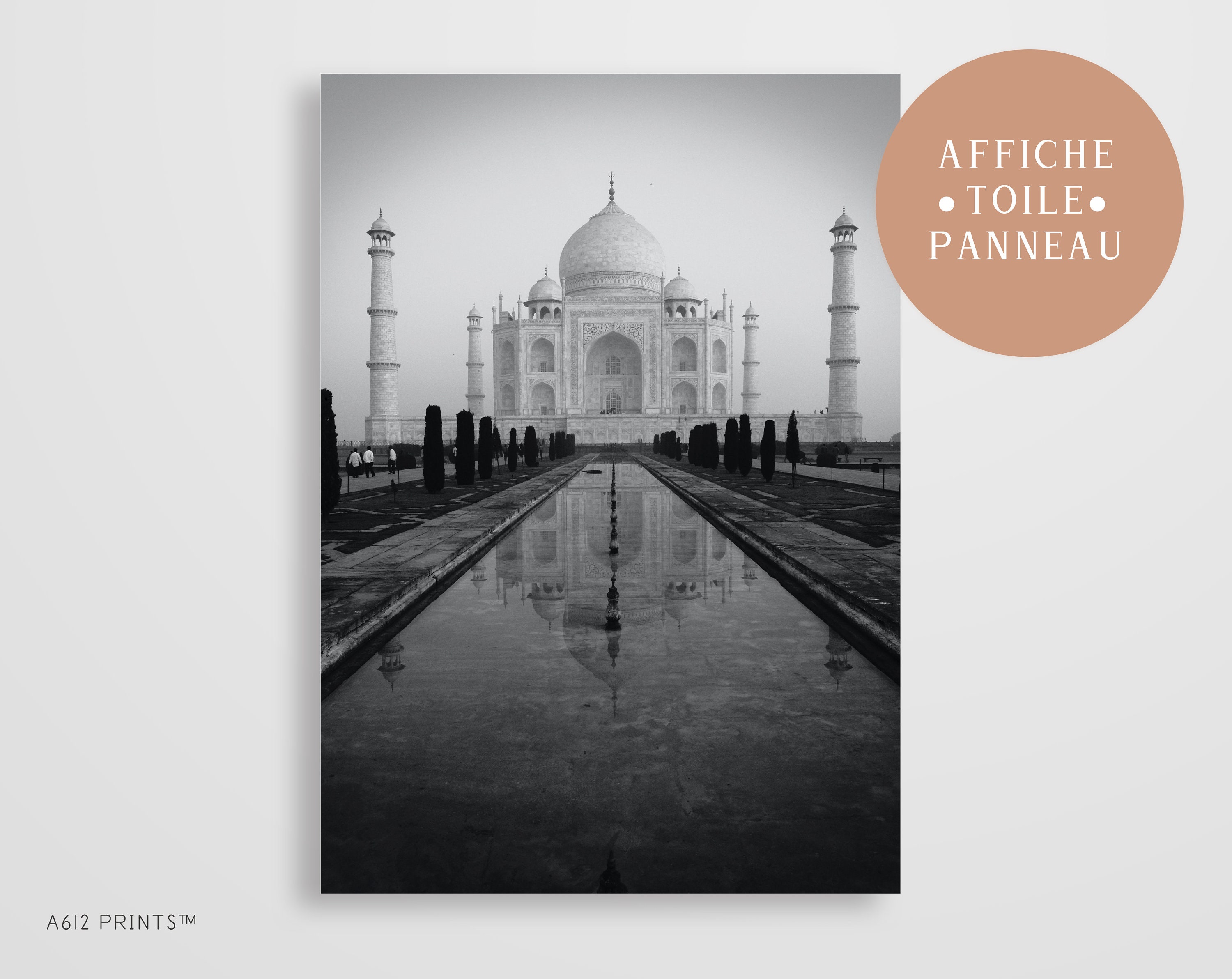 Toile d'art Mural | Tableau Affiche Poster Art Moderne Impression Décoration Murale Taj Mahal