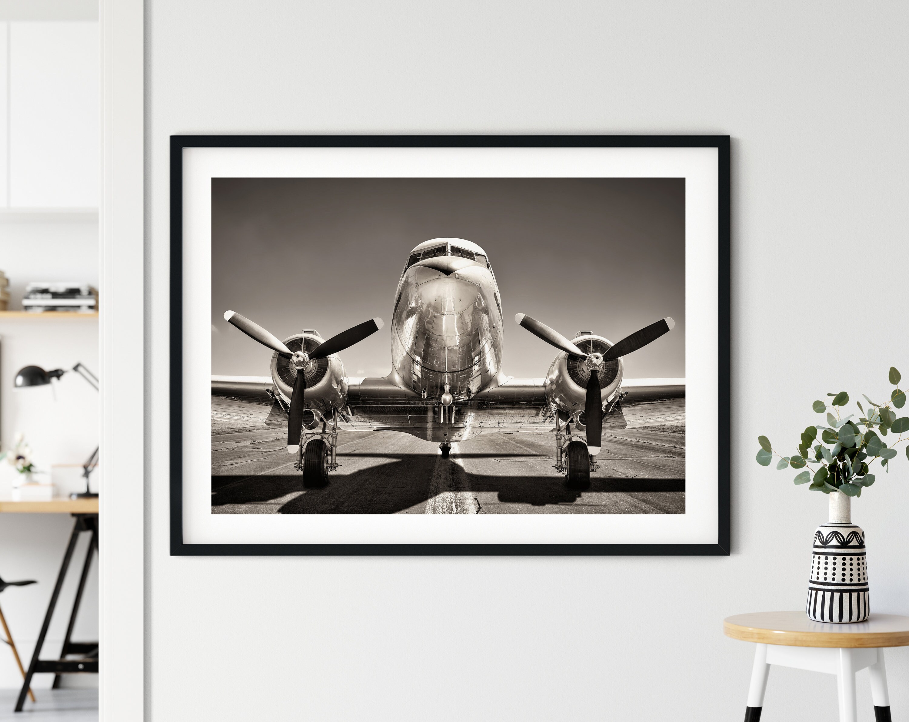 Toile d'art Mural | Tableau Affiche Poster Art Moderne Impression Décoration Murale Vintage Aircraft