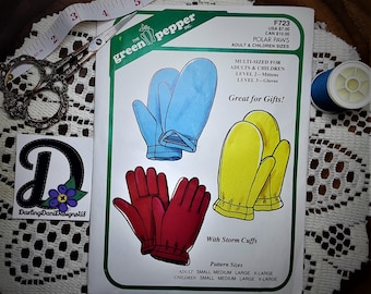 Polar Paws #508 For Adults and Children Gloves Mittens Sewing Pattern Pattern Only