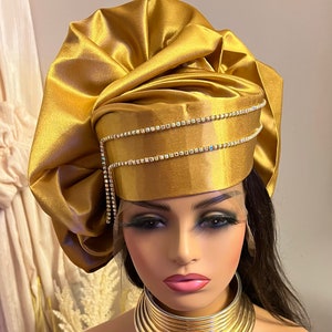 African head tie. wrap auto gel