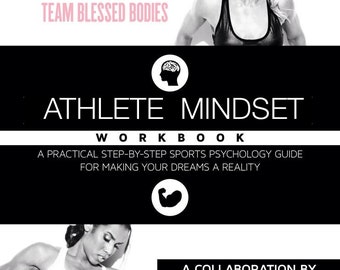 May include: A black and white image of a workbook titled "Athlete Mindset Workbook: A Practical Step-by-Step Sports Psychology Guide for Making Your Dreams a Reality." The workbook is a collaboration by Terry Orlick PhD, Leslie Lewis MFA, and Head Coach Fatima Leite Kusch. The workbook is based on Dr. Orlick's work at Zoneofexcellence.ca.