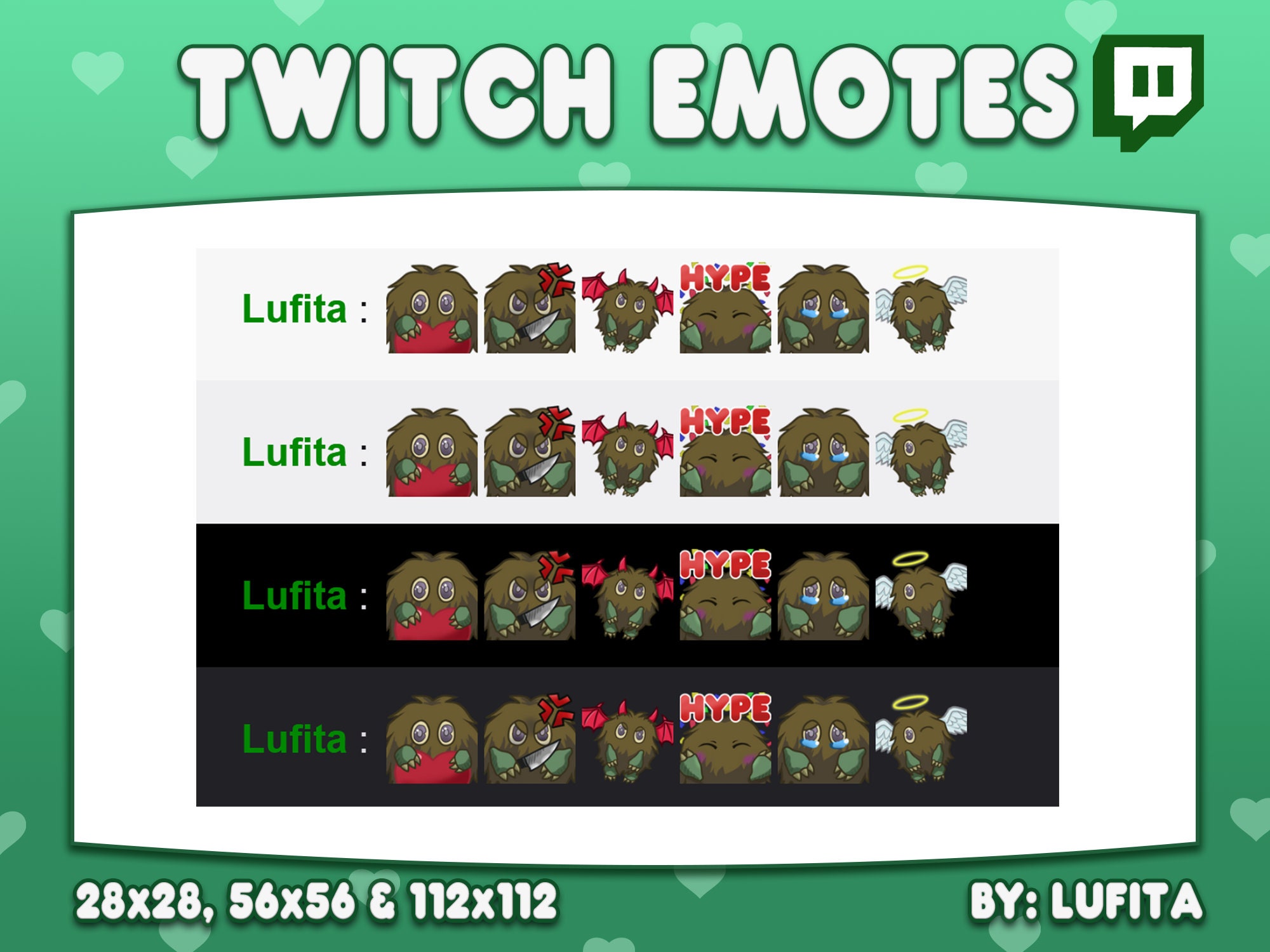 Yu-gi-oh Kuriboh Emotes Love/sad/angry/hype/angel/devil - Etsy
