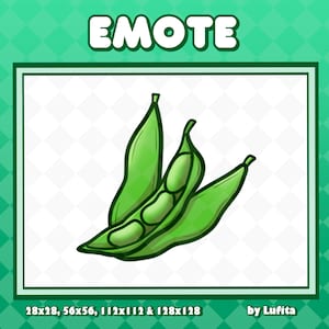 Edamame/Bean Emote or Channel Points Icon for Twitch/Discord/Youtube
