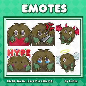 Yu-Gi-Oh! Kuriboh Emotes Liebe/Traurig/Wütend/Hype/Engel/Teufel