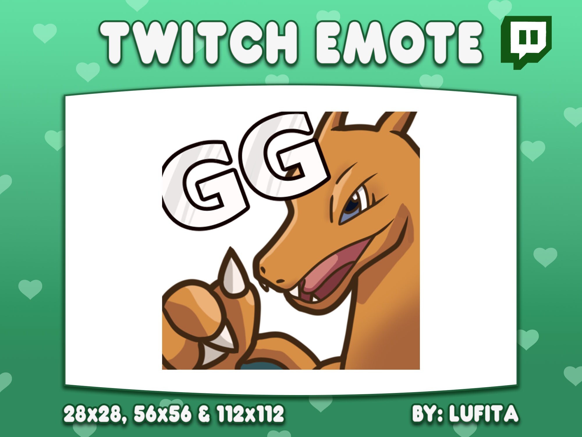Twitch Emote Charizard GG - Etsy UK