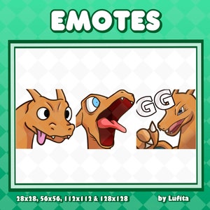 Charizard Emote Twitch/Discord/Youtube   Derp / Shock / GG