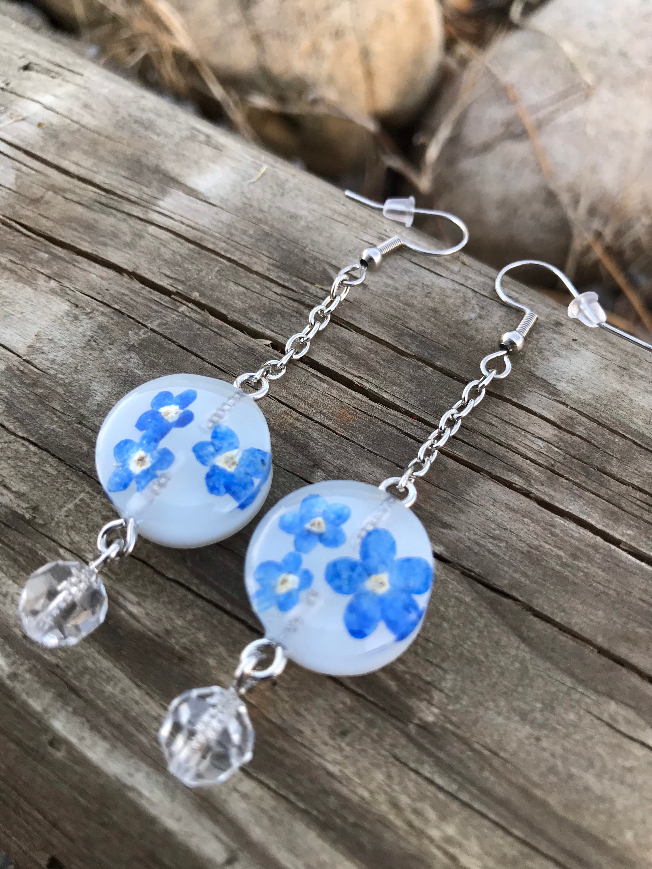 Me Not Flower Earrings Etsy UK