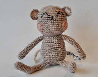 Virkad mus - amigurumi gosedjur mjukdjur soft toy stuffed animal handmade plush