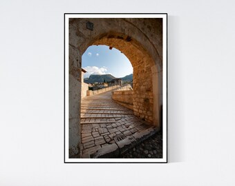 Mostar Bridge Bosnia Poster Street Photography Wall Art