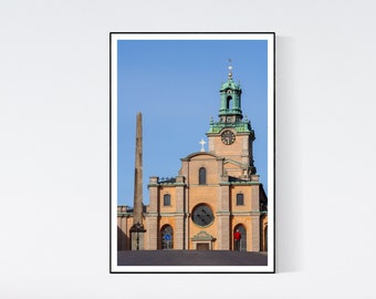 Stockholm Sweden Poster Baroque Storkyrkan Urban Photography Wall Art