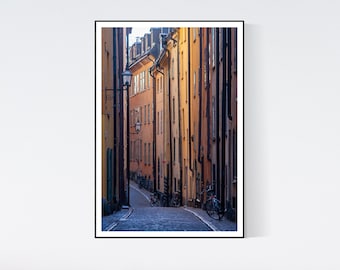 Sweden Stockholm Poster Gamla Stan Urban Photography Wall Art