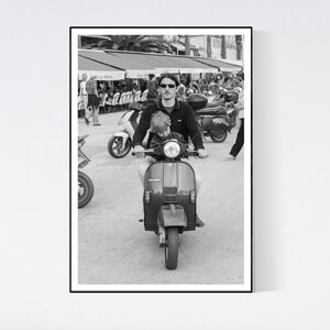 Croacia Split Print Padre e Hijo en Scooter Street Photography Wall Art