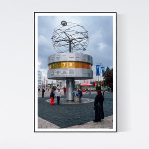 Berlin Germany Poster GDR World Clock Alexanderplatz Street Photography Wall Art