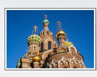 St Petersburg Russia Poster Church of the Saviour Urban Photography Wall Art