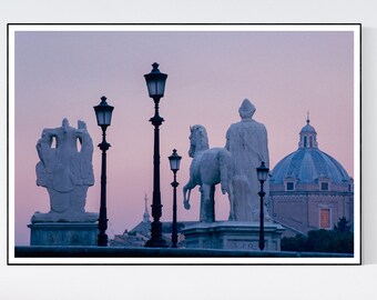 Rome Italy Poster Piazza del Campidoglio Urban Photography Wall Art