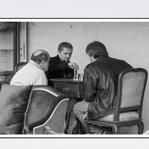Budapest Hungary Print Men Playing Chess Street Photography Wall Art
