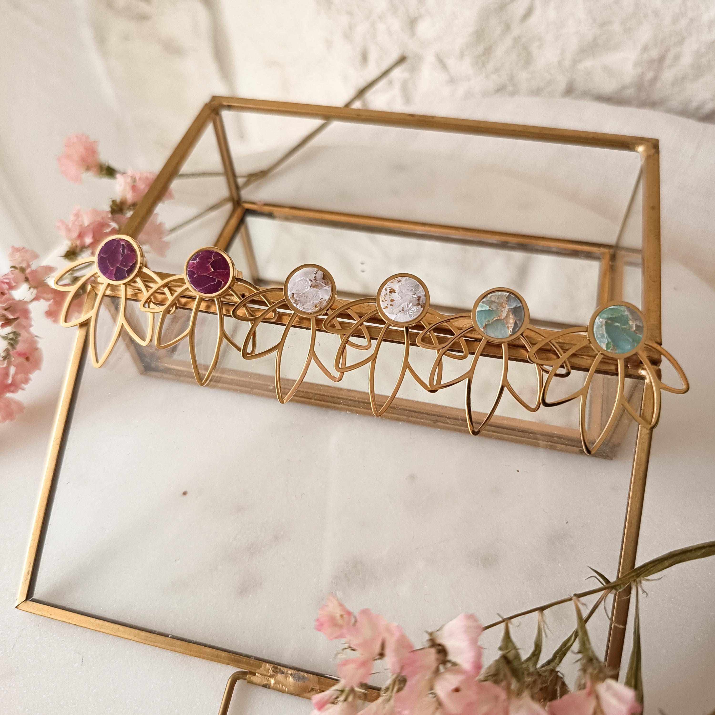 Ensemble Collier & Boucles D'Oreilles Émail Bordeaux - Lideva Paris - Bijou Neuf Avec Étiquettes