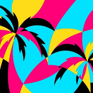 Abstract palm illustration SHOKER Art1 artwork,Graffiti Art, Asbtract, painting, color,