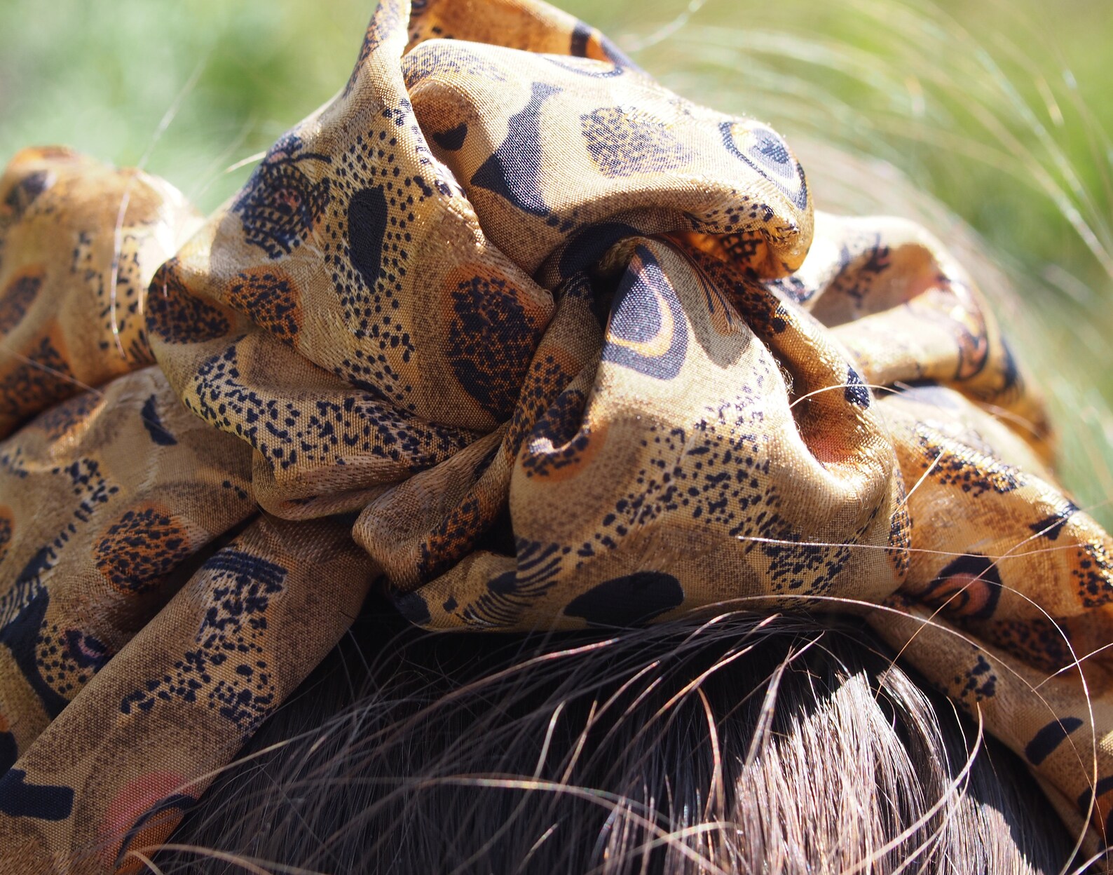 Leopard print silk headband with a knot headbands for women. Etsy