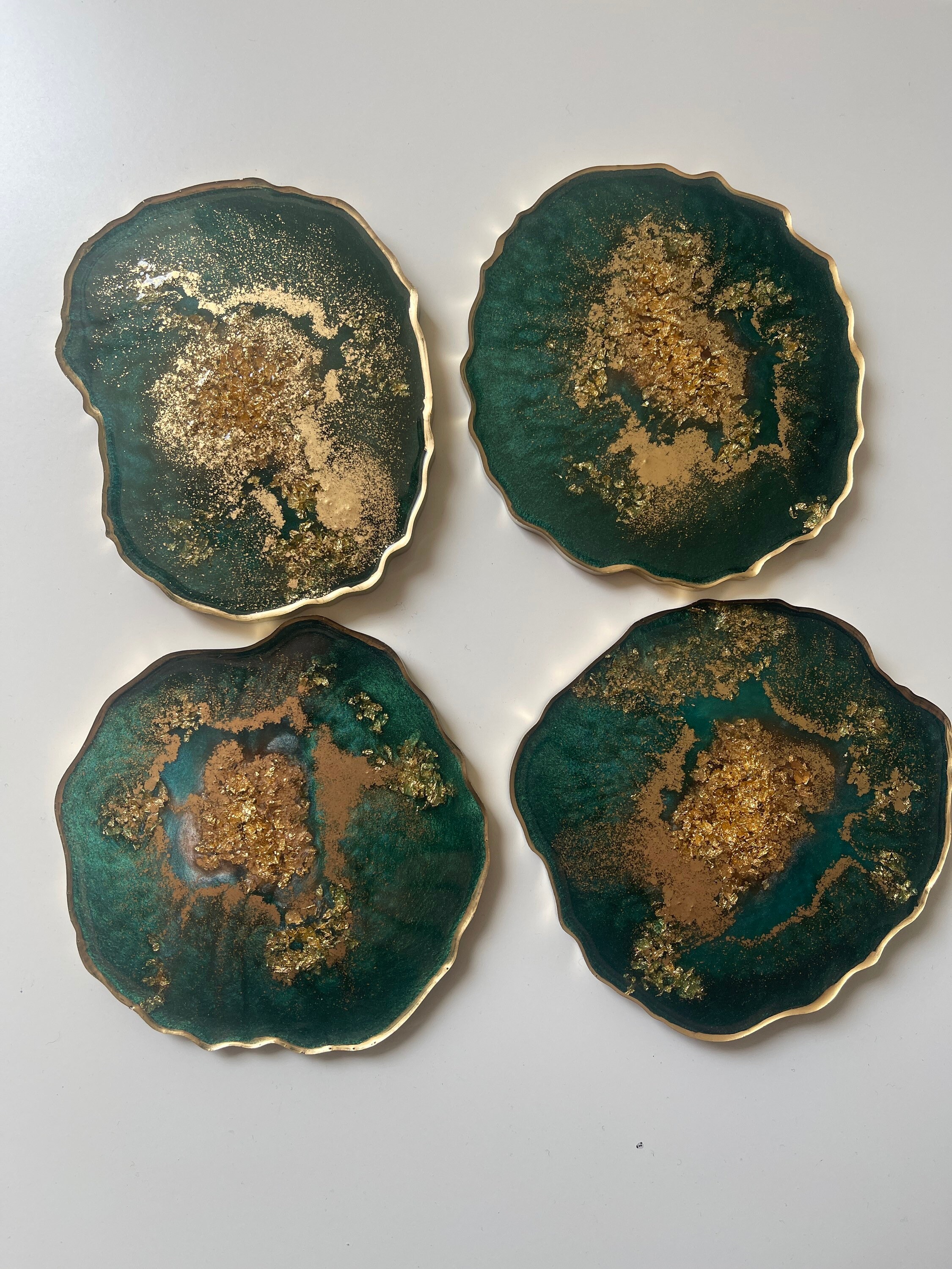 Epoxy Resin Geode Coasters Etsy