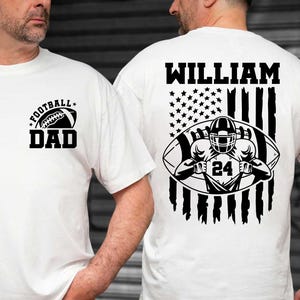 Football Dad Shirt, Custom Name and Number Football Shirt, Football Team Shirt, Sports Dad, Football Season, High School Football Shirt