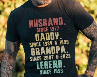 Husband Father Grandpa Legend Shirt, Personalized Legend Husband Dad Grandpa Shirt, Personalized Gift For Grandpa, Father's Day Shirt