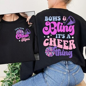 Custom Cheer Mom Shirt Bows and Bling It's A Cheer Thing - Etsy