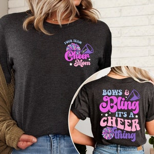 Custom Cheer Mom Shirt, Bows and Bling It's A Cheer Thing Shirt, Cheer ...