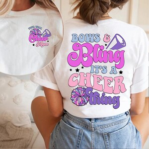 Custom Cheer Mom Shirt, Bows and Bling It's A Cheer Thing Shirt, Cheer ...