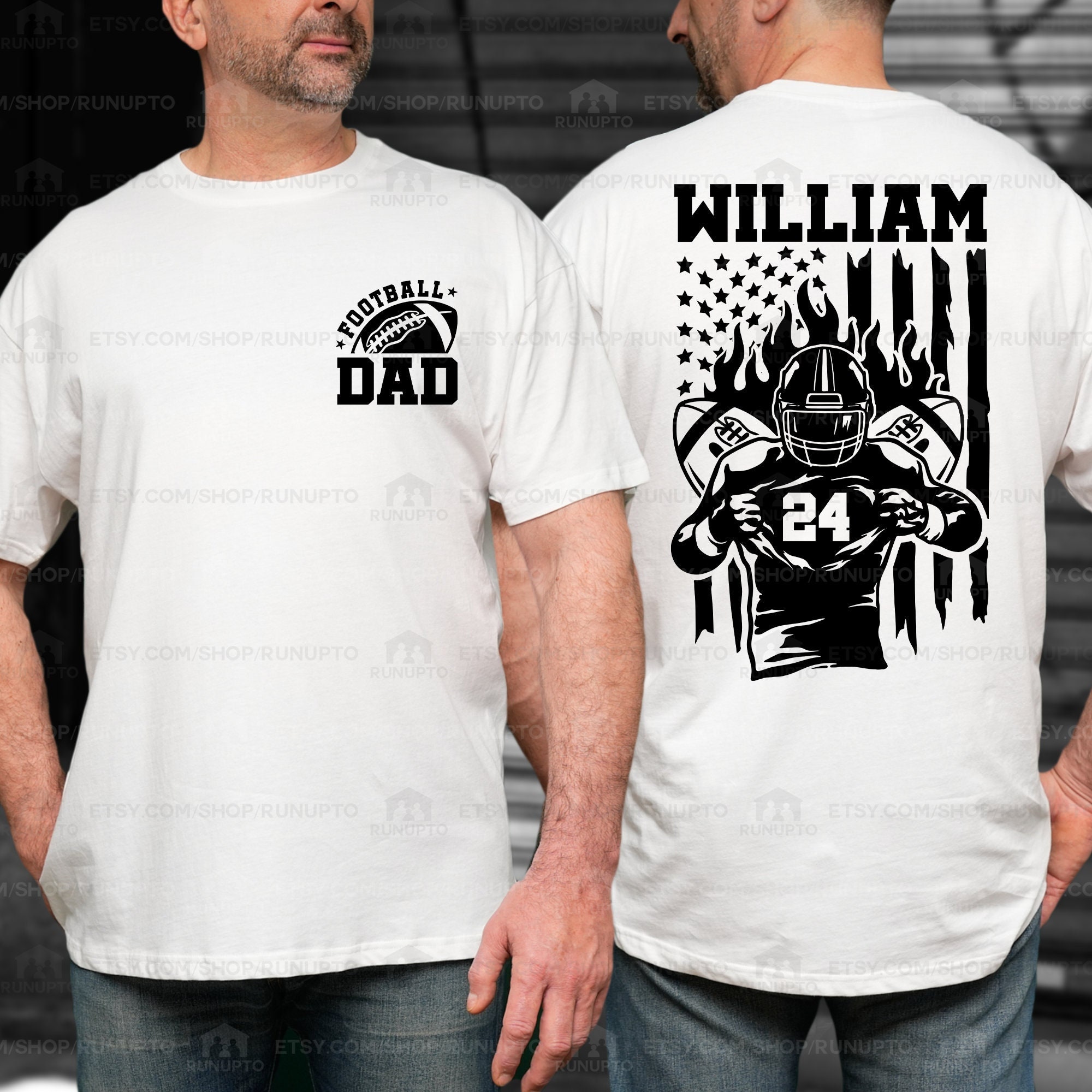 Football Dad Shirt, Custom Name and Number Football Shirt, Football Team Shirt, Football Lover, Sports Dad Shirt, Football Season