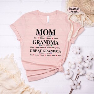 Personalized Great Grandma Shirt, Mom Grandma Great-grandma Shirt