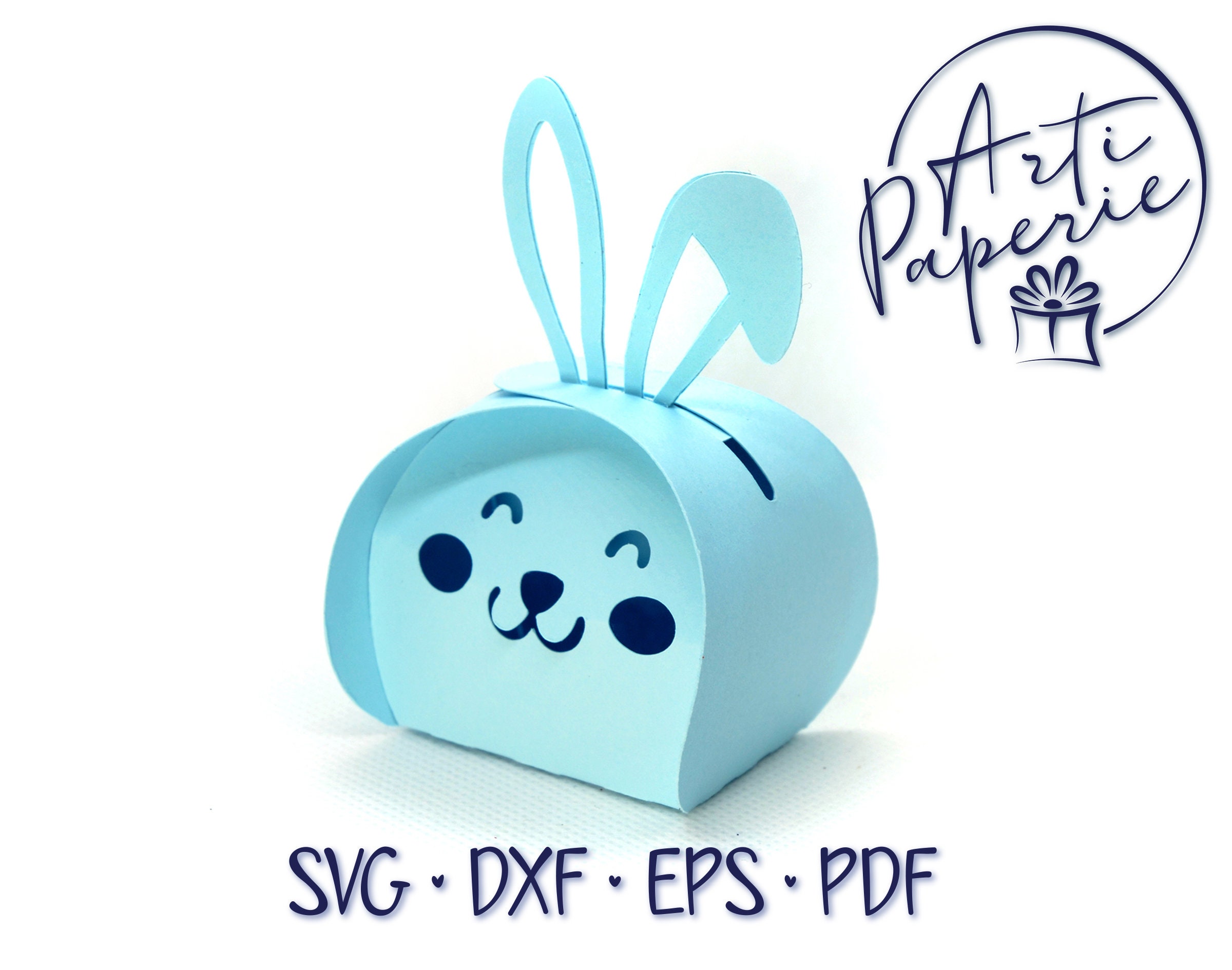 Rabbit box SVG favor gift box template for Cricut | Etsy