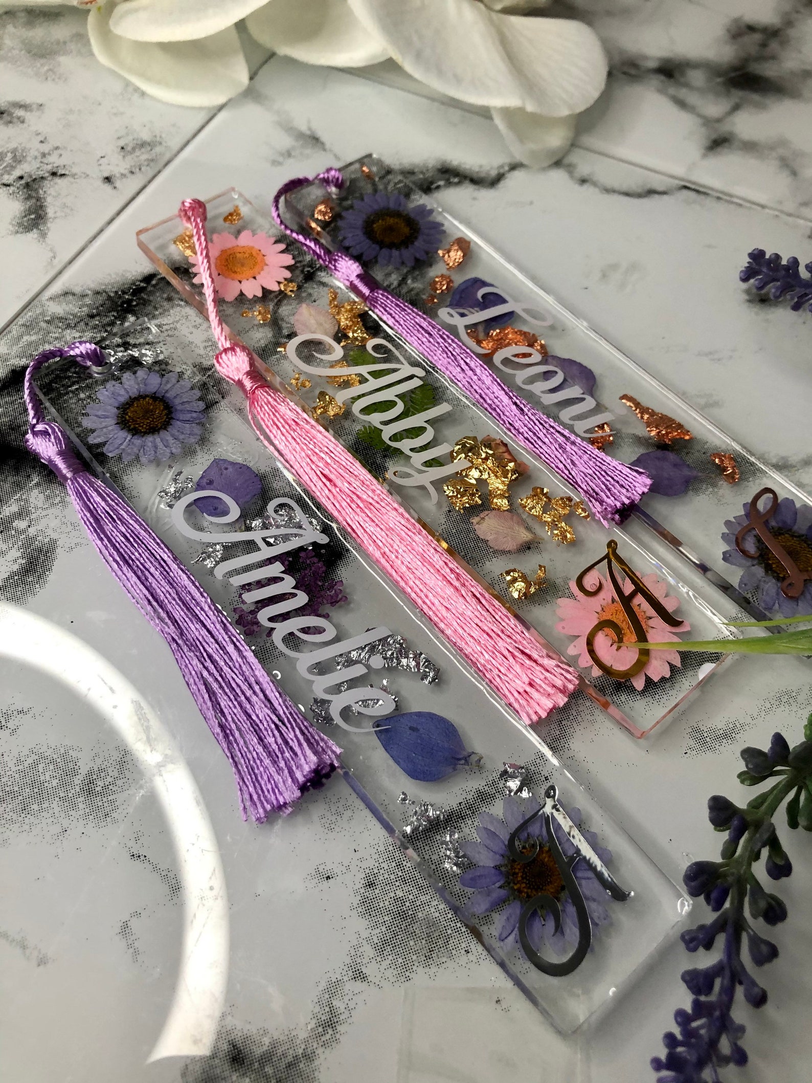 Personalised Bookmark Epoxy Resin Bookmark Handmade Resin Etsy UK